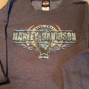 Harley-Davidson Charcoal Sweatshirt with Eagle Graphic